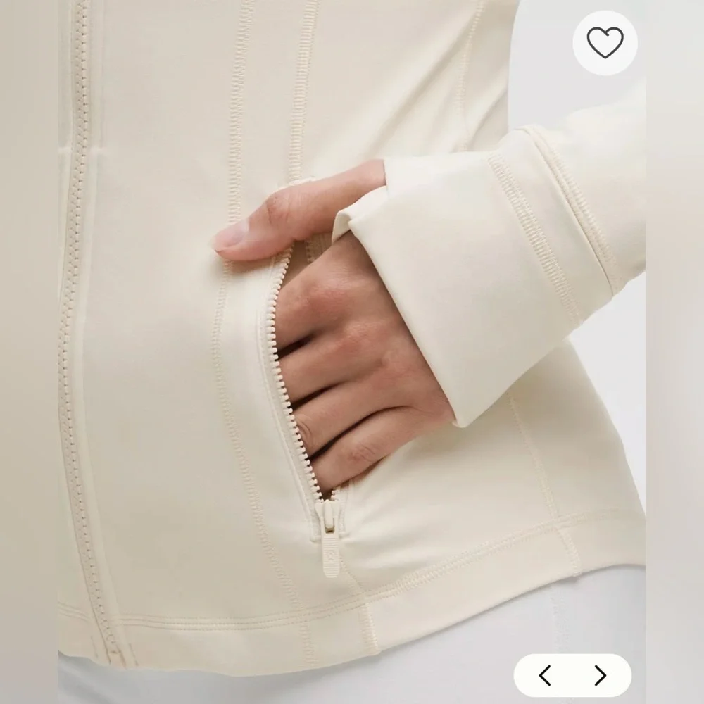 NWT Lululemon Nulu Cropped Define Jacket in Light Ivory Size 6 - Picture 6 of 15